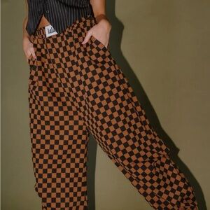 Dressed in LALA Checkered Black and Brown Pants